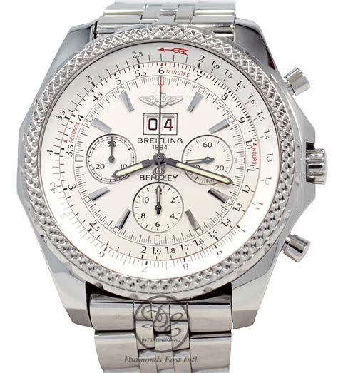 breitling bentley 6.75 white gold|breitling bentley a44362.